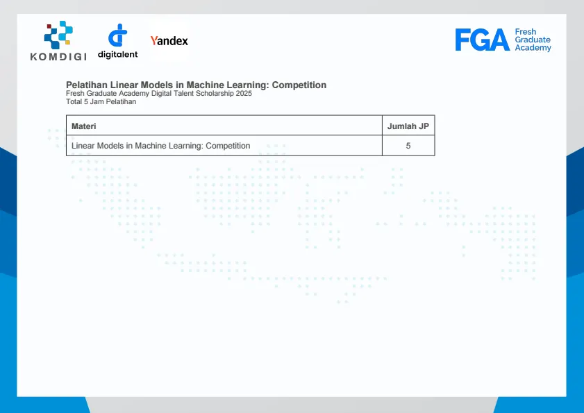 Linear Models in Machine Learning: Competition 2